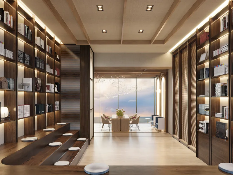 Skypark Lucean Jomtien Pattaya — Library (render)