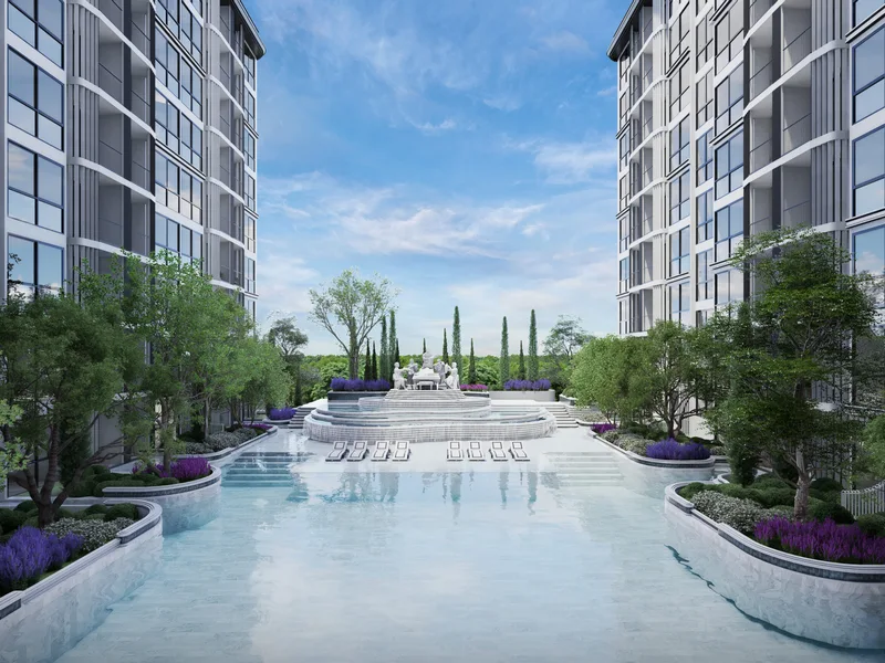 The Embassy Life — Courtyard swimming pool (render)