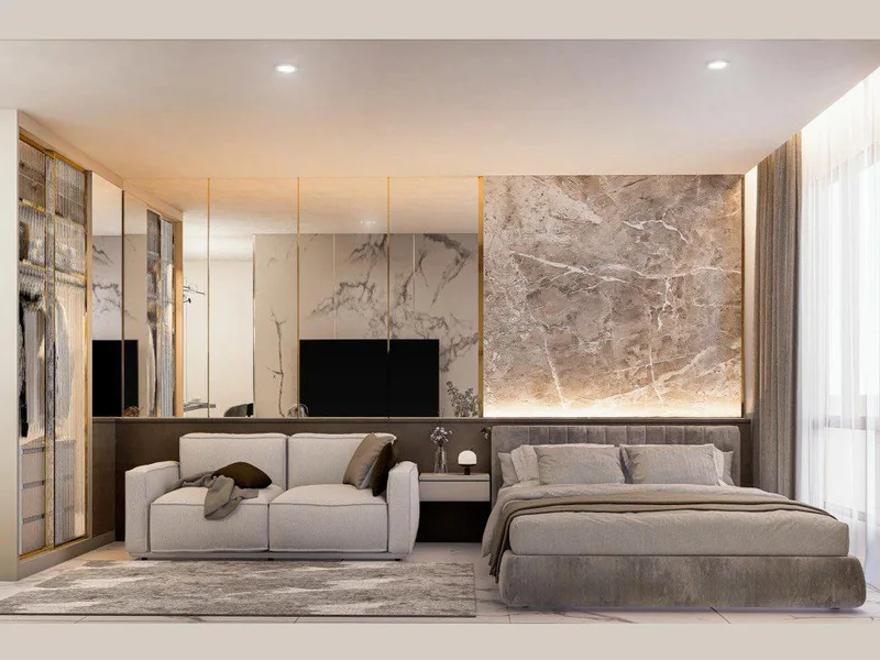 Avenue Boutique Condominium — Studio interior (render)