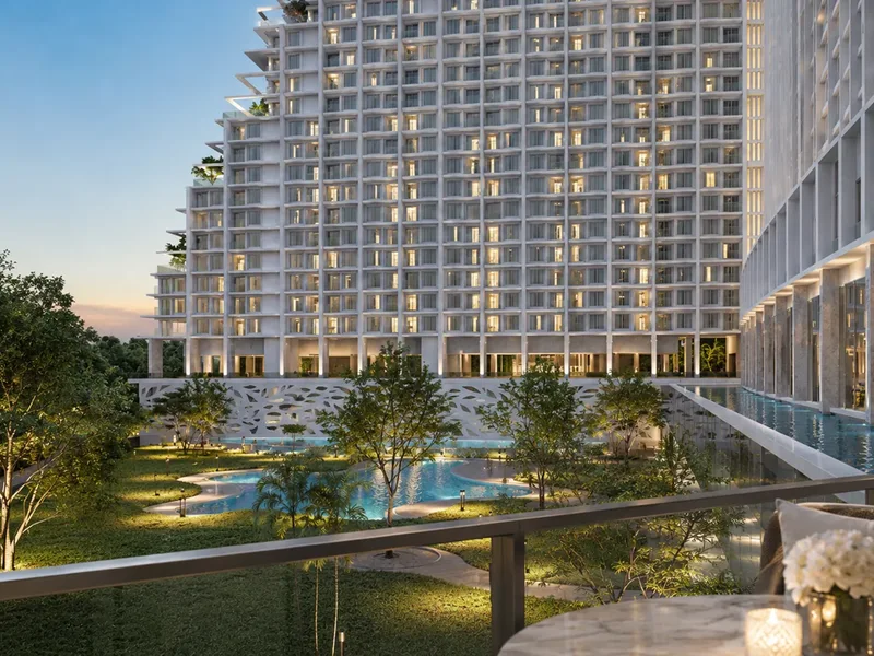 Marina Golden Bay — Courtyard and grounds (render)