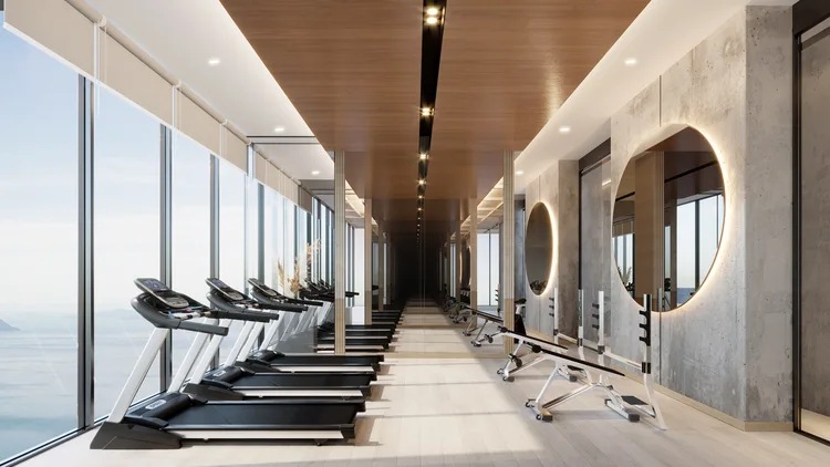 Skypark Lucean Jomtien Pattaya — Fitness room (render)