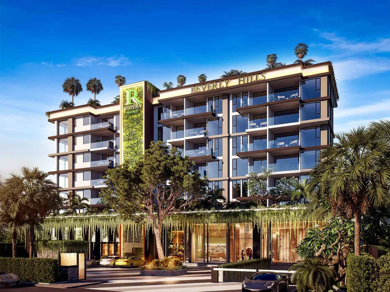 The Riviera Beverly Hills Residences — Exterior and entrance (render)