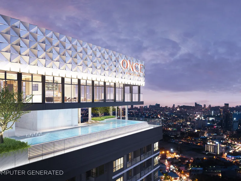 ONCE Pattaya — Elevated swimming pool (render)
