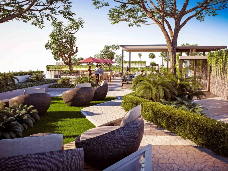 The Riviera Beverly Hills Residences — Rooftop garden (render)