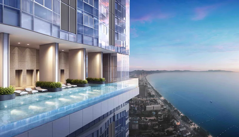 Skypark Lucean Jomtien Pattaya — Infinity pool (render)