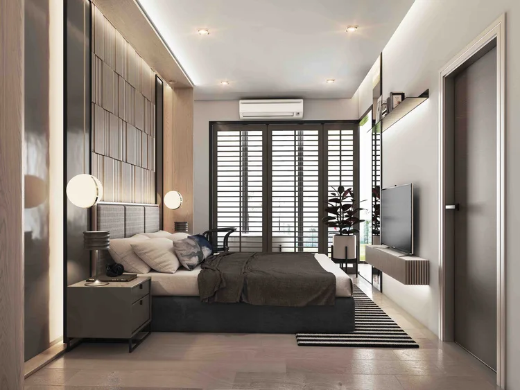 Skypark Lucean Jomtien Pattaya — Bedroom (render)