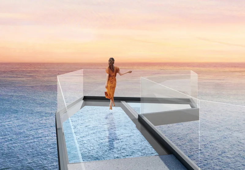 AROM Jomtien — Rooftop swimming pool (render)